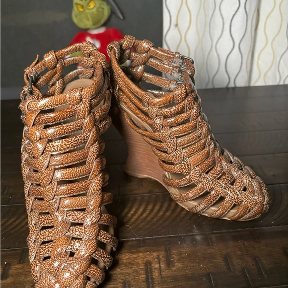 Bottega Veneta Intricato cage wedge Brown size 37 - Picture 5 of 6